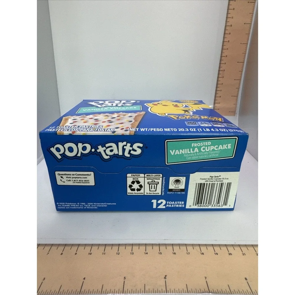 Pop-Tarts Pokemon Frosted Vanilla Cupcake 12ct Target Exclusive Pikachu Box